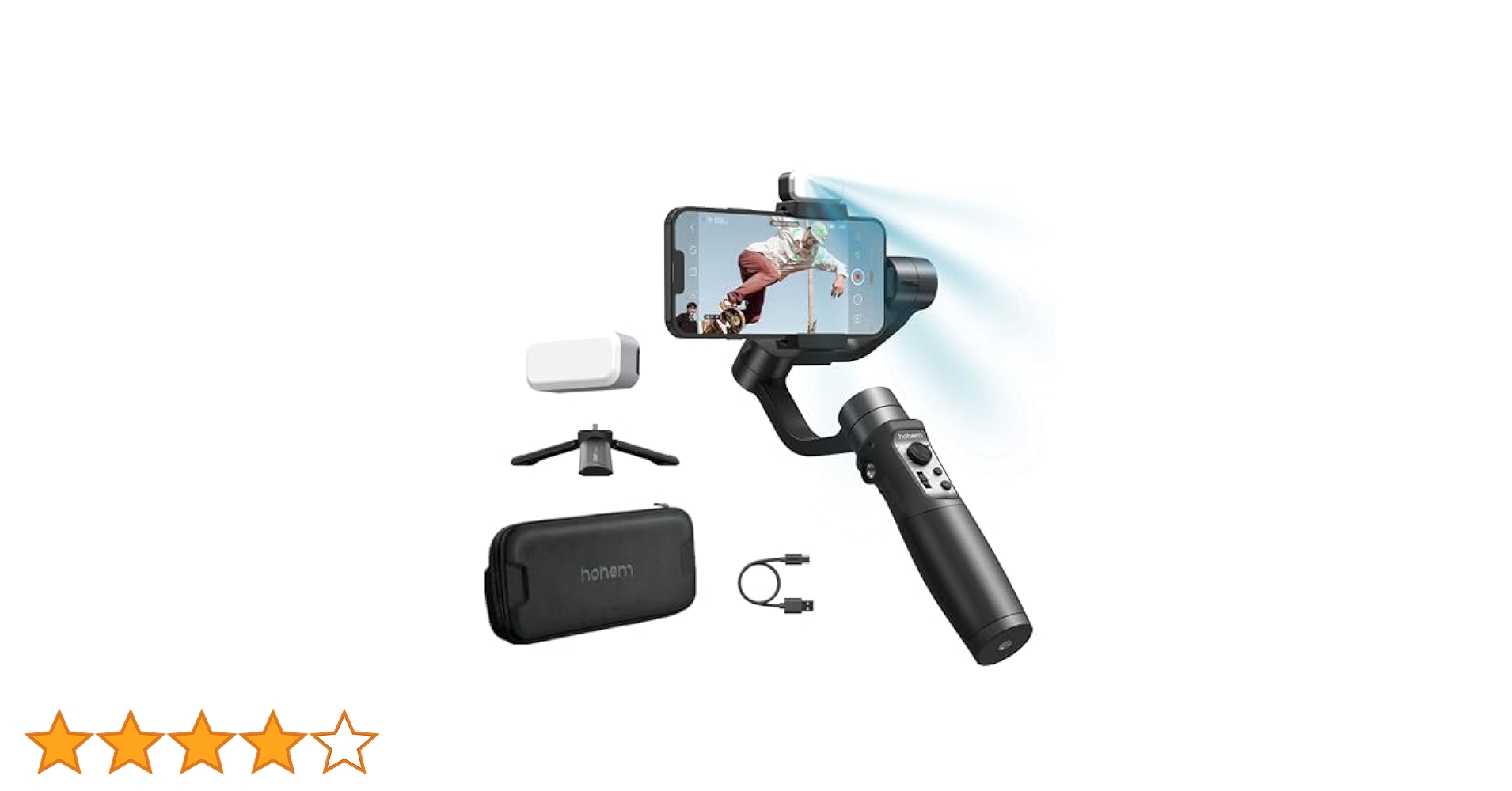 hohem 3軸スマートフォンスタビライザー　磁気フィルライト付　XE Kit 楽天市場】☆楽天1位☆ 正規代理店☆ ジンバル Hohem XE Kit
